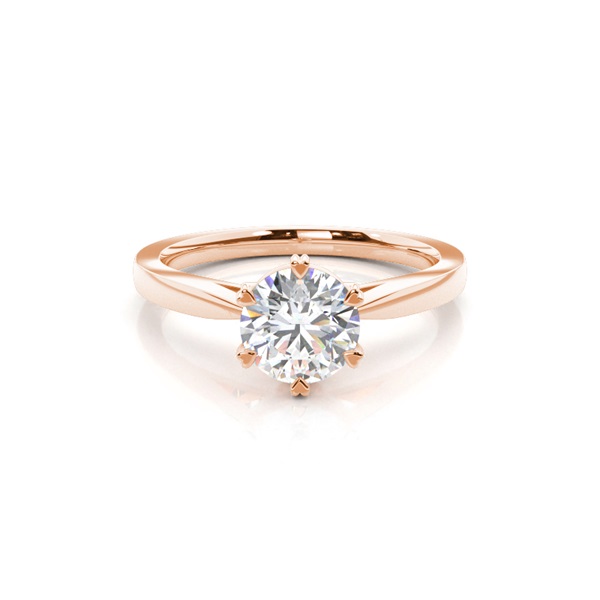 6 Prong Setting Thin Engagement Ring