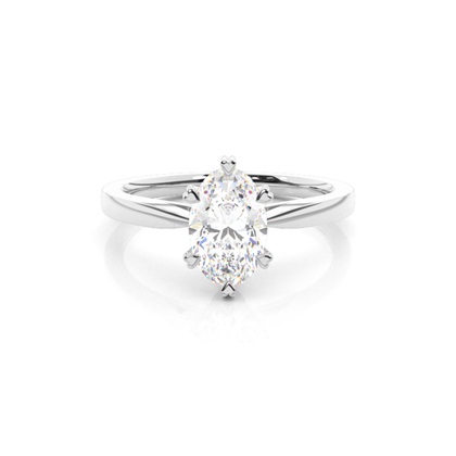 Oval Solitaire Diamond Rings