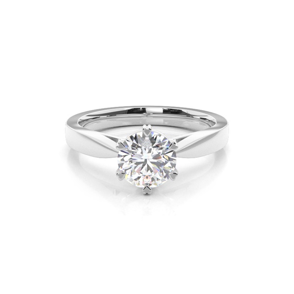 6 Prong Setting Medium Engagement Ring