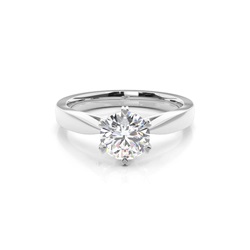 Medium Diamant Verlobungsring in einer Krappenfassung