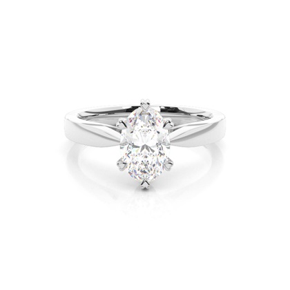 Oval Solitaire Diamond Engagement Rings