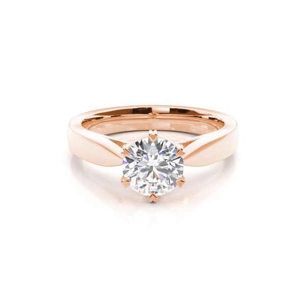 6 Prong Setting Large Engagement Ring