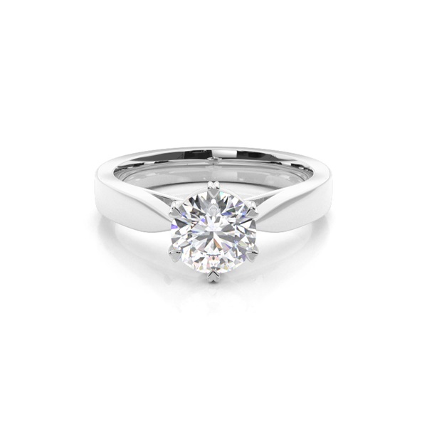 6 Prong Setting Large Engagement Ring