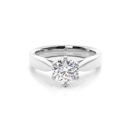 6 Prong Setting Large Engagement Ring