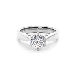6 Prong Setting Large Engagement Ring