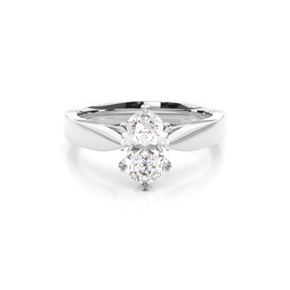 Oval Solitaire Diamond Rings