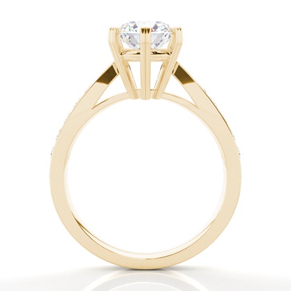 Yellow Gold Side Stone Diamond Engagement Rings