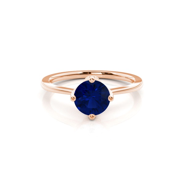 White Gold Blue Sapphire Solitaire Engagement Ring