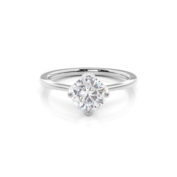 White Gold Moissanite Engagement Ring