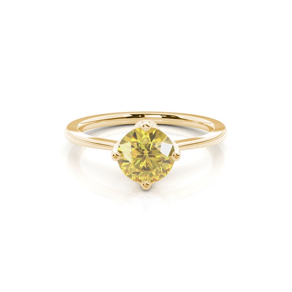 Solitaire Yellow Diamond Engagement Ring