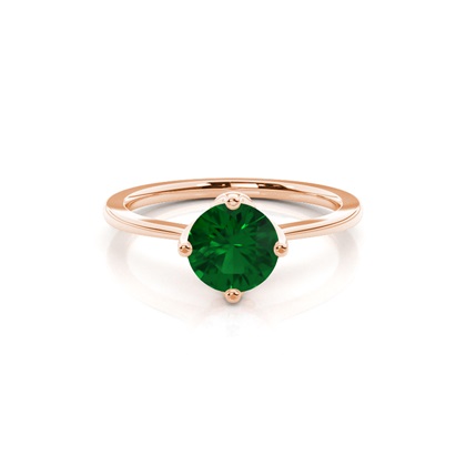Rose Gold Emerald Diamond Engagement Rings