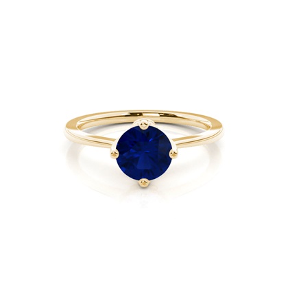 Yellow Gold Sapphire Diamond Engagement Rings