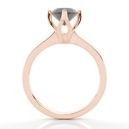 Rotgold Schwarze Diamanten Verlobungsringe