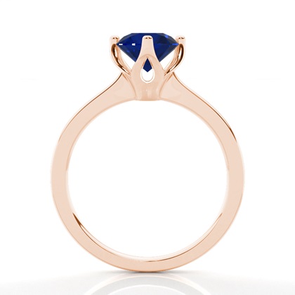 Blauer Saphir Solitär Verlobungsring
