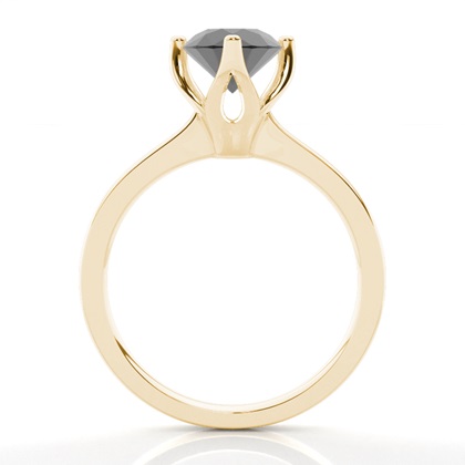 Gelbgold Schwarze Diamanten Verlobungsringe