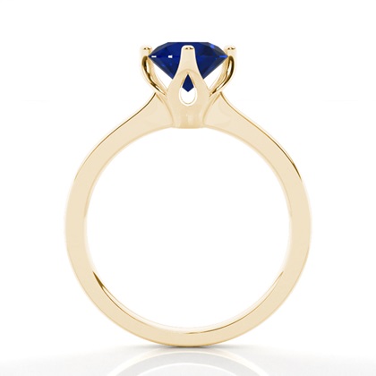 Blauer Saphir Solitär Verlobungsring