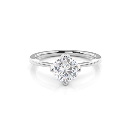 White Gold Moissanite Engagement Ring