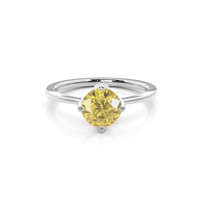 Solitaire Yellow Diamond Engagement Ring
