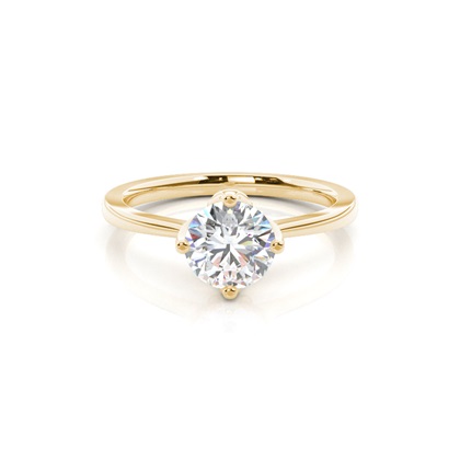 Yellow Gold Solitaire Diamond Rings 