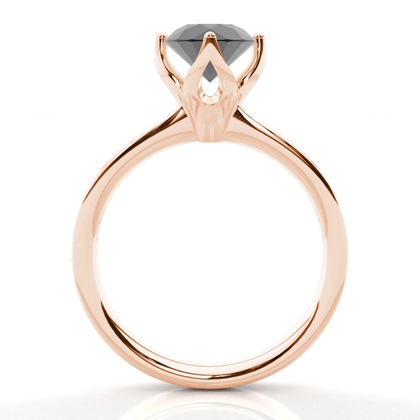 Rotgold Schwarze Diamanten Verlobungsringe