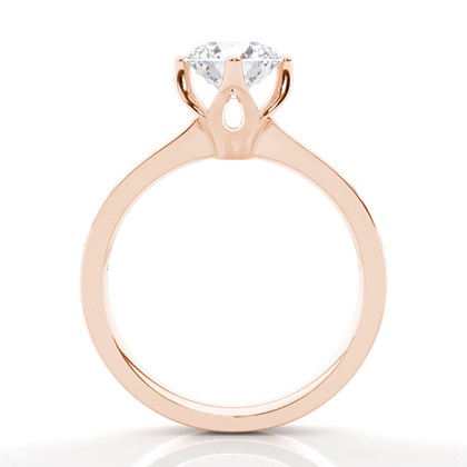 Rose Gold Side Stone Diamond Rings