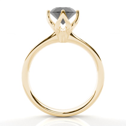 Gelbgold Schwarze Diamanten Verlobungsringe