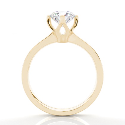 Yellow Gold Side Stone Diamond Rings