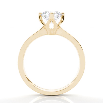 Yellow Gold Moissanite Engagement Rings	
