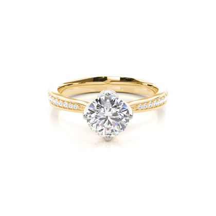 Mixed Metal Diamond Engagement rings