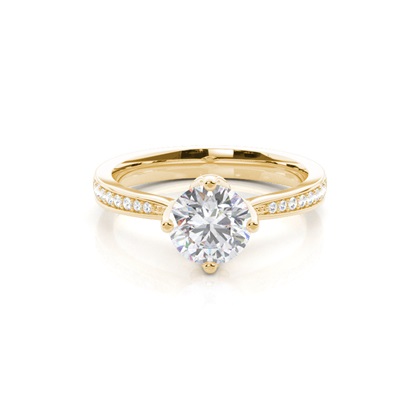 Yellow Gold Moissanite Engagement Rings	