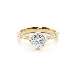White Gold Side Stone Diamond Engagement Ring