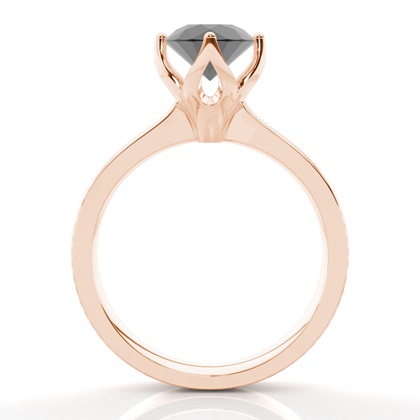 Rotgold Schwarze Diamanten Verlobungsringe