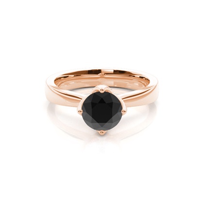 Rotgold Schwarze Diamanten Verlobungsringe