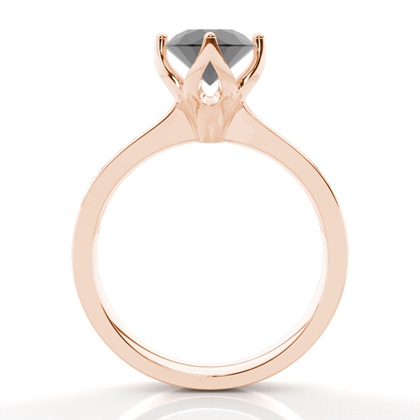 Rotgold Schwarze Diamanten Verlobungsringe