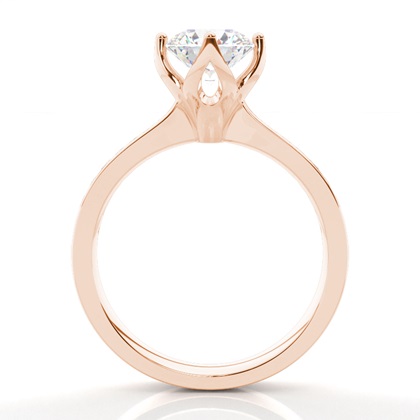Rose Gold Side Stone Diamond Rings