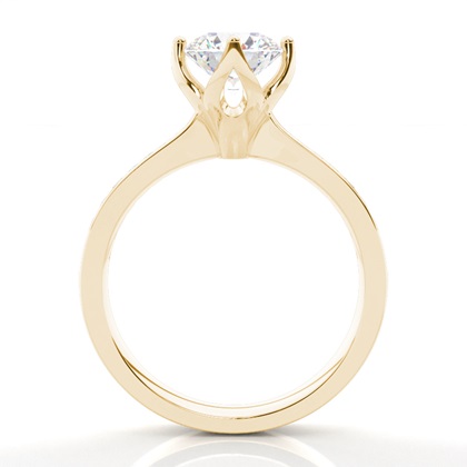 Yellow Gold Side Stone Diamond Rings