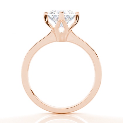 Moissanit ring in einer Krappenfassung