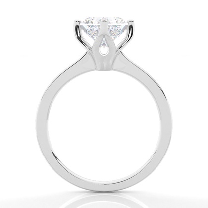 Moissanit ring in einer Krappenfassung