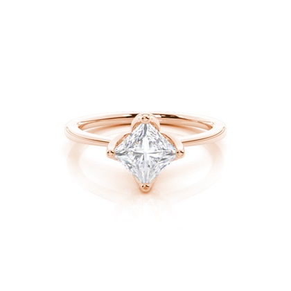 White Gold Moissanite Engagement Ring