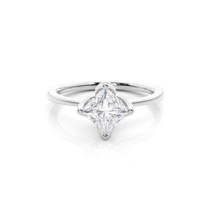 White Gold Moissanite Engagement Ring