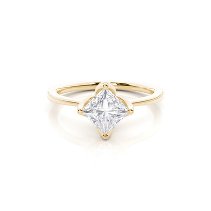 White Gold Moissanite Engagement Ring