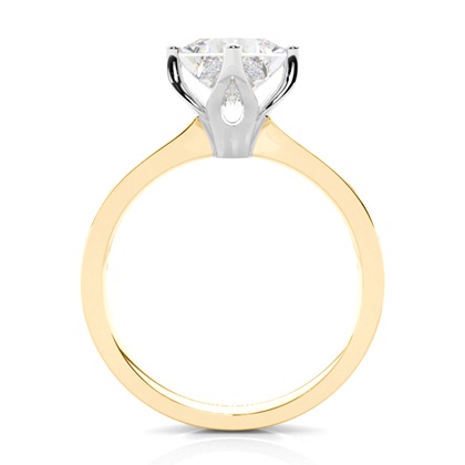 Diamantring in einer Krappenfassung mit medium Schulter Diamanten