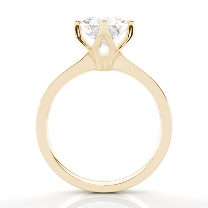 prinses geel-goud Zijstenen ringen Diamanten