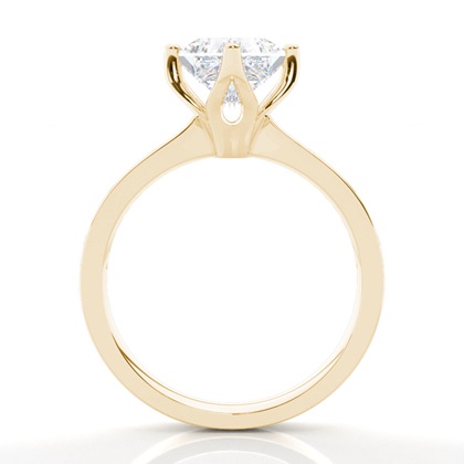Yellow Gold Moissanite Engagement Rings	