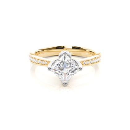 Mixed Metal Diamond Engagement rings
