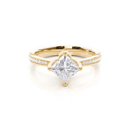 Yellow Gold Moissanite Engagement Rings	