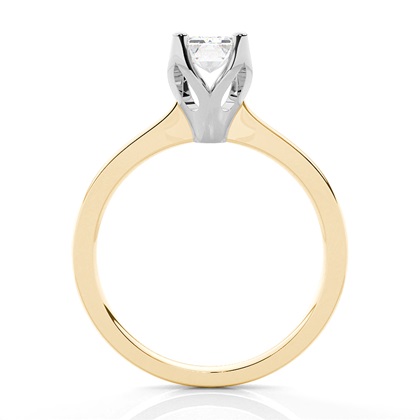 Dünner Diamantring in einer Krappenfassung