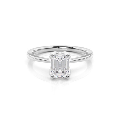 White Gold Moissanite Engagement Ring