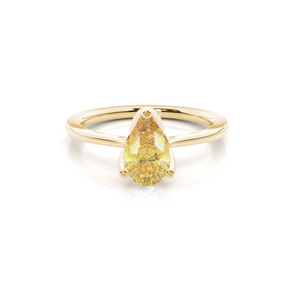 Pear Yellow Gold Diamond Engagement Rings