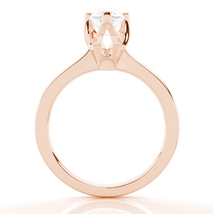 Moissanit ring in einer Krappenfassung